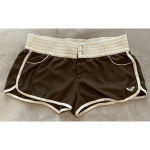 Roxy Women’s Sz 9 Brown And White Swim beach shorts